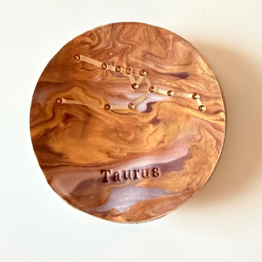 Handmade Taurus Clay Trinket Dish